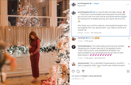 Jennifer Gates reveló que tendría una niña