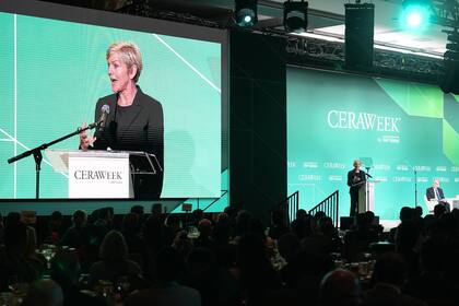 Jennifer Granholm, secretaria de Energía de EE.UU., durante la CERAWeek by S&P Global