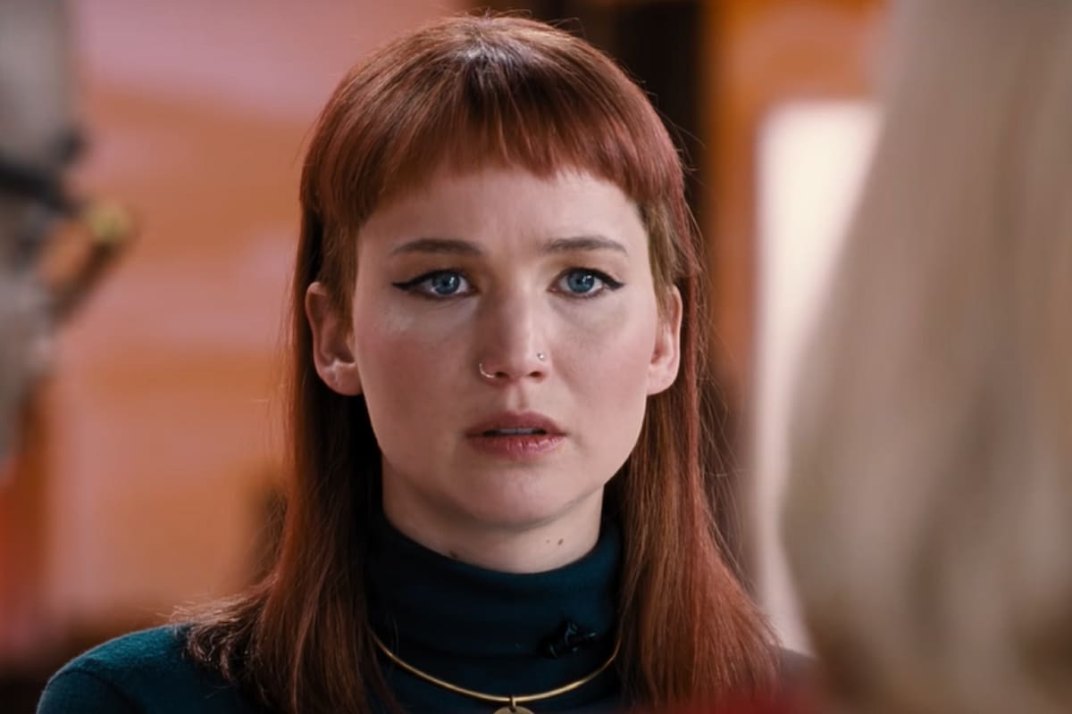 Jennifer Lawrence sufrió en su primer día de rodaje de la película No mires arriba