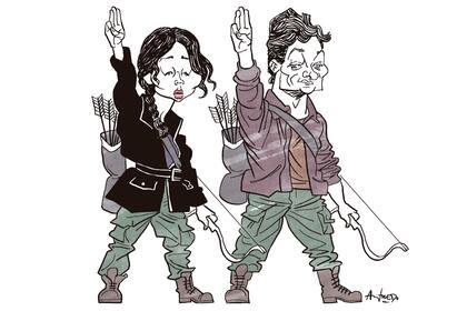 Jennifer Lawrence y Santiago Caputo