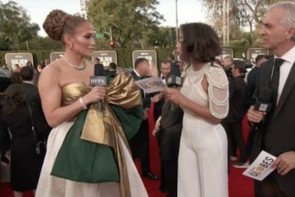 Jennifer Lopez en la alfombra roja de los Globo de Oro 2020, cuando todavía soñaba con una nominación al Oscar