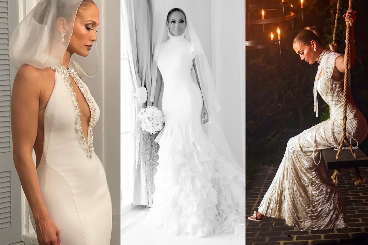 Jennifer Lopez mostró sus tres vestidos de novia diseñados por Ralph Lauren