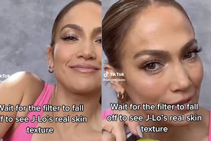 Jennifer Lopez promocionaba una bebida cuando el filtro desapareció de su rostro; los usuarios de redes elogiaron su belleza