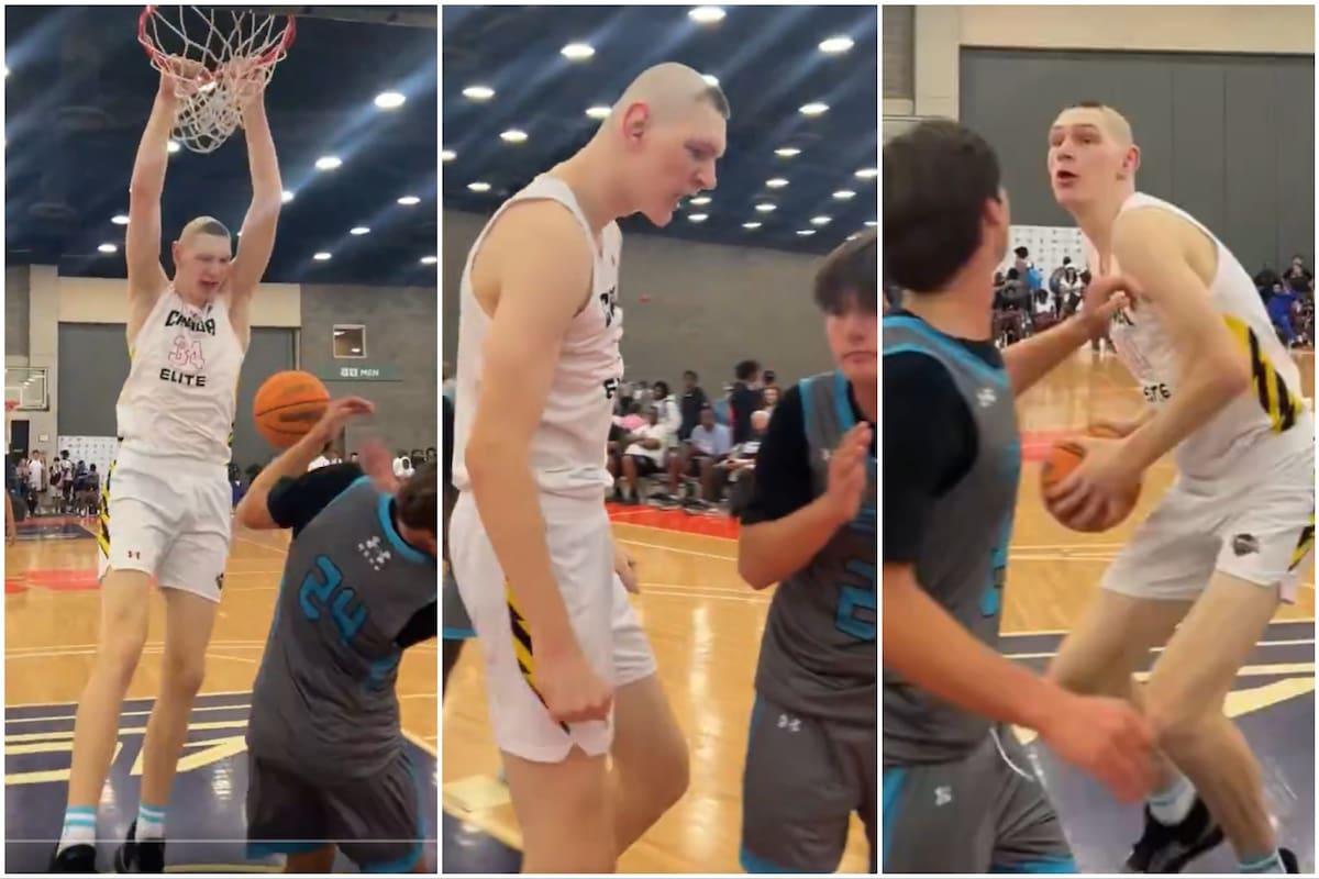 Jeremy Gohier, es canadiense, tiene 15 años, mide 2.31 metros y tiene un potencial que ya fue captado por el básquetbol europeo