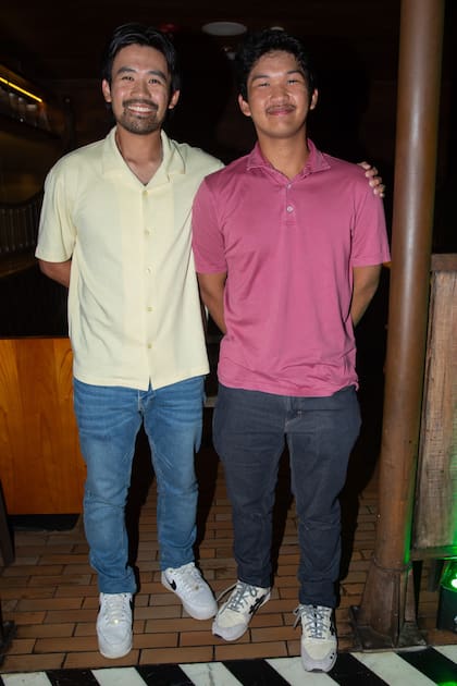 Jerry Rahman y Basyiir Hardy, de Dubai, no se quisieron perder la fiesta.