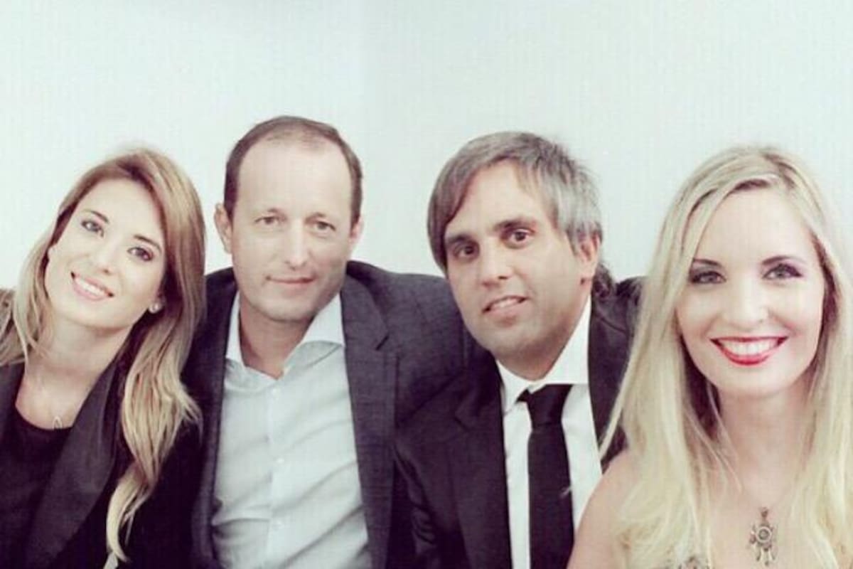 Jesica Cirio, Martín Insaurralde, poco después de conocerse, junto a Heber Russo y Priscila Ferrante