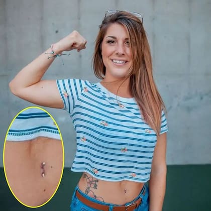 Jess Kaufman muestra orgullosa su piercing