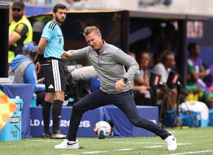 Jesse Marsch, entrenador de Canadá, durante el partido