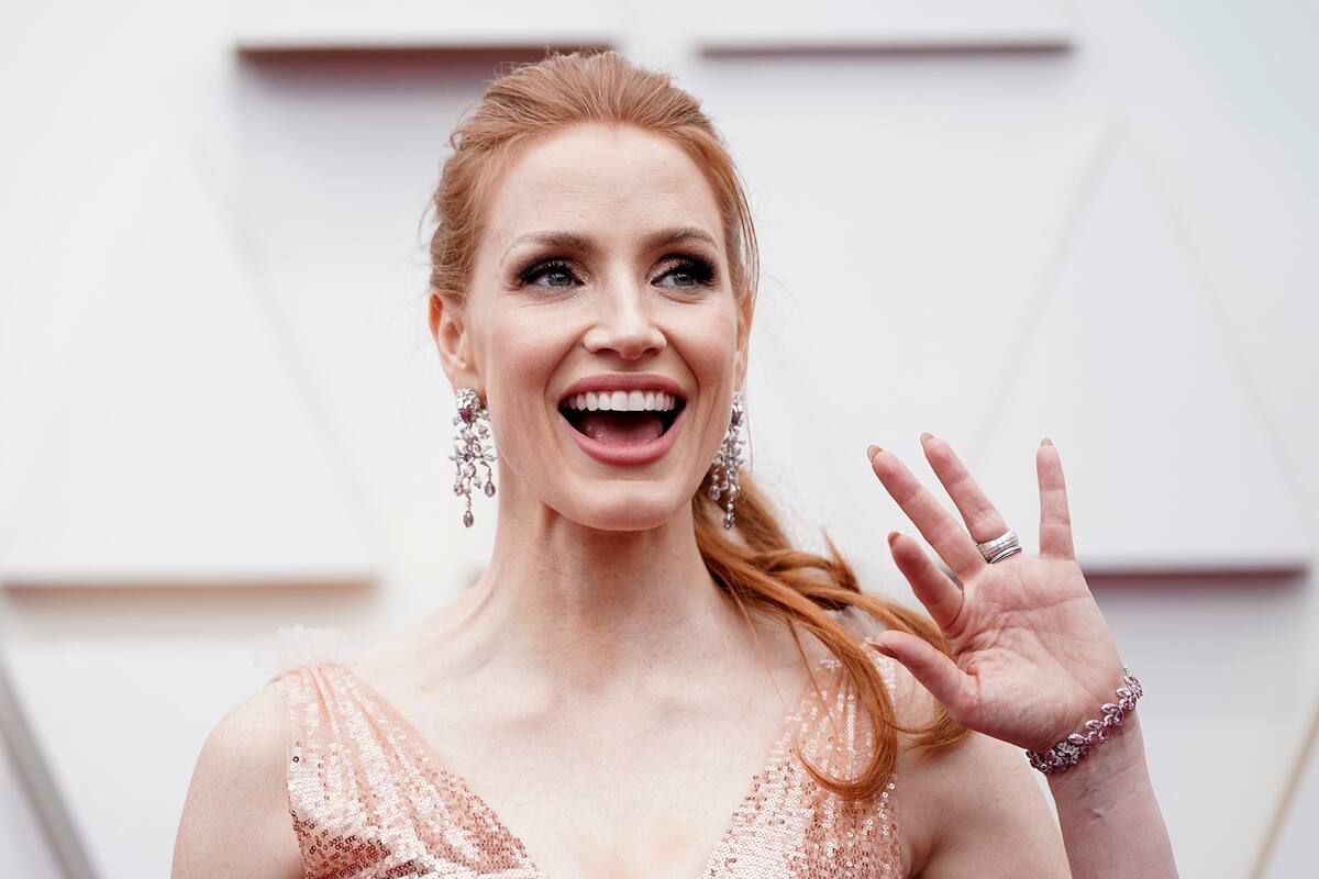 Jessica Chastain llega a la ceremonia de los premios Oscar en el Dolby Theatre en Los Ángeles