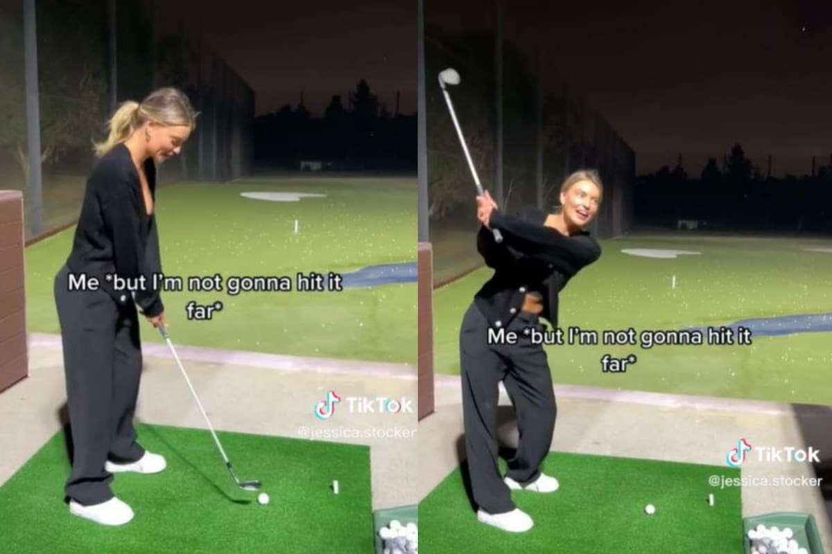 Jessica Stocker intentó fingir que no sabía jugar golf