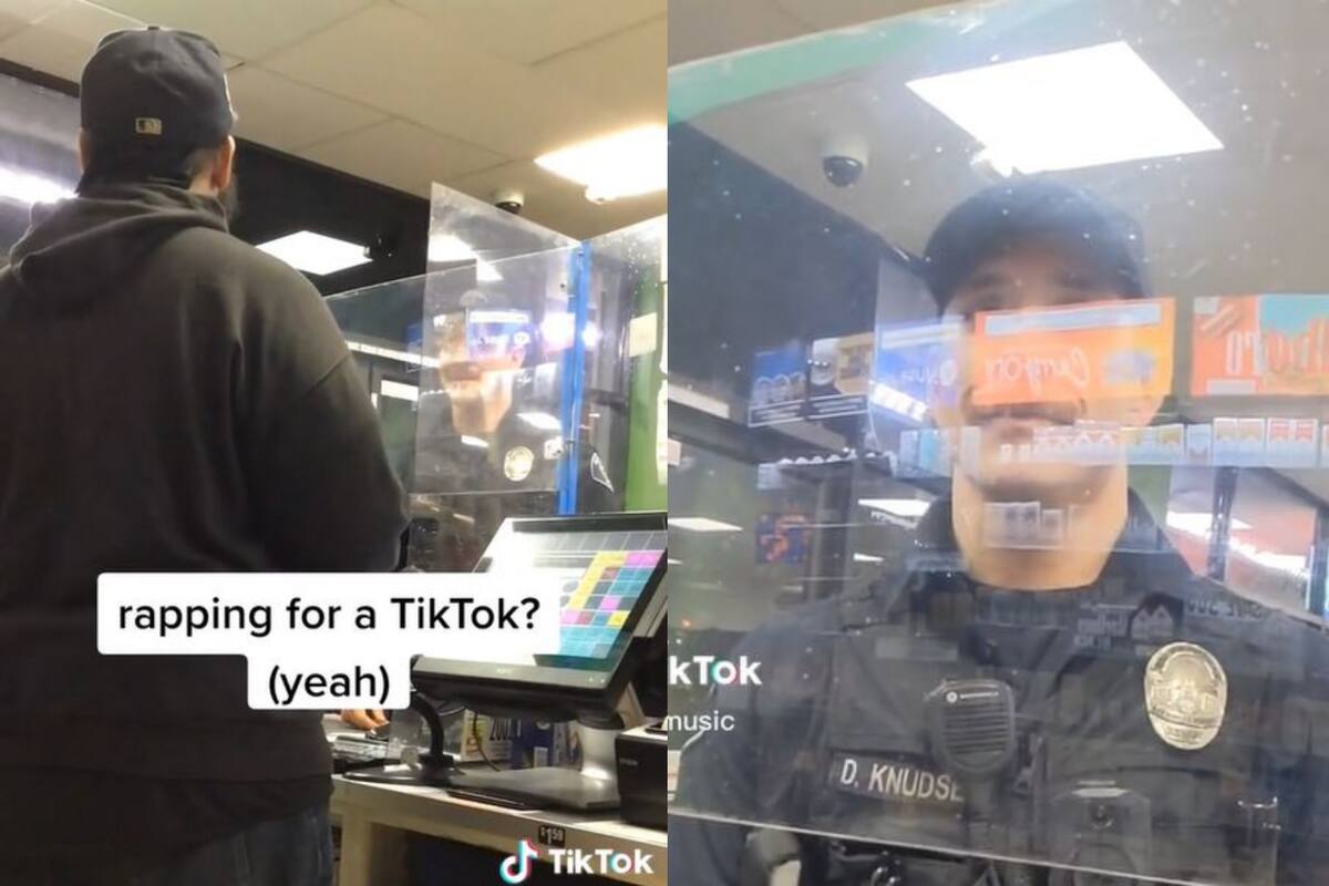 Jessie Andrews le pidió a un policía de Los Ángeles que lo grabara y el resultado sorprendió a la audiencia