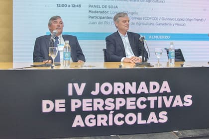 Jesús Silveyra, subsecretario de Mercados Agropecuarios, y Santiago del Solar, jefe de Gabinete de Agricultura