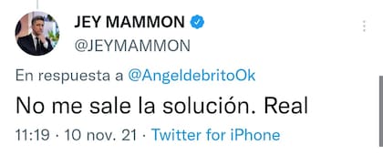 Jey Mammon fue uno de los famosos que reaccionaron ante la consigna que nombraba a Ángel de Brito