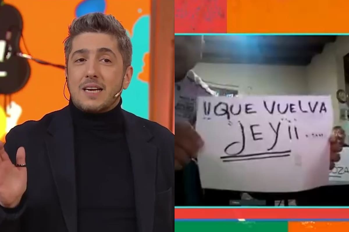 Jey Mammon reaccionó ante un cartel que apareció en la pantalla de Telefe (Captura video)