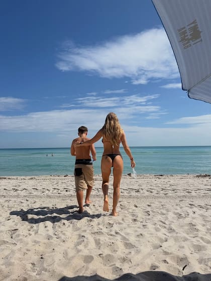 Jimena Barón con Momo
