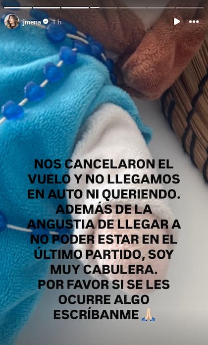 Jimena Barón con problemas para llegar a Nueva York