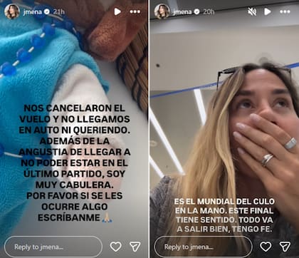Jimena Barón demostró su desesperación en sus historias