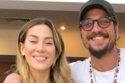 Jimena Barón y Daniel Osvaldo en la fiesta de egresados de su hijo, Morrison