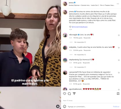 Jimena Barón y "Mari" se conocen hace más de tres décadas (Foto: Instagram @jmena)