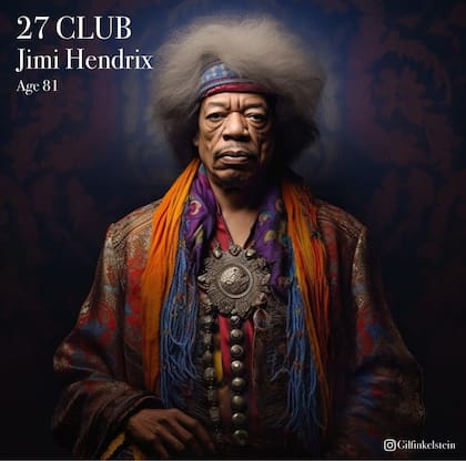 Jimi Hendrix, según una IA