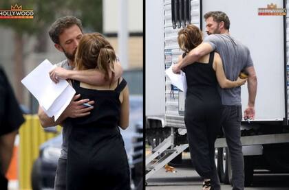 JLo y Ben Affleck en una visita al set de grabación