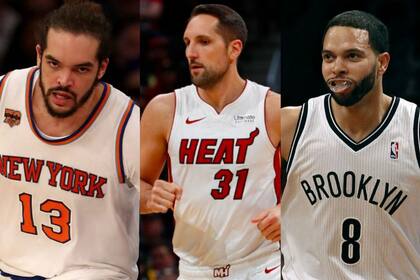 Joakim Noah, Ryan Anderson y Deron Williams, tres reconocidos jugadores de la NBA que todavía perciben millones por traspasos fallidos