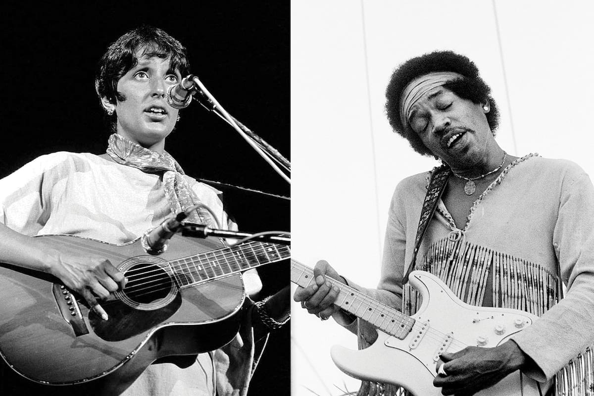 Joan Baez y Jimi Hendrix