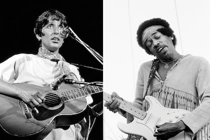 Joan Baez y Jimi Hendrix
