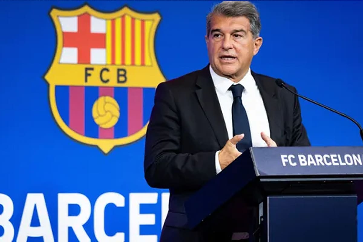 Joan Laporta, presidente de Barcelona, respondió con munición gruesa al titular de LaLiga, Javier Tebas