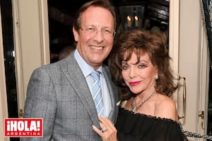 Joan posa con su quinto marido, Percy Gibson, treinta y dos años menor.