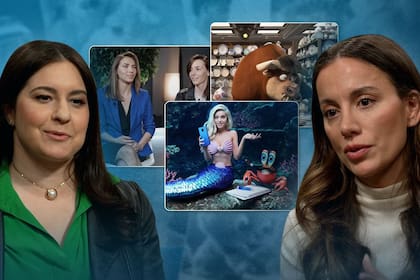 Joanna Stern (izq.), periodista de tecnología, entrevistó a Mira Murati, directora de tecnología de OpenAI, sobre cómo se educó a Sora, la inteligencia artificial capaz de generar un video a partir de una descripción (FOTO: WSJ)