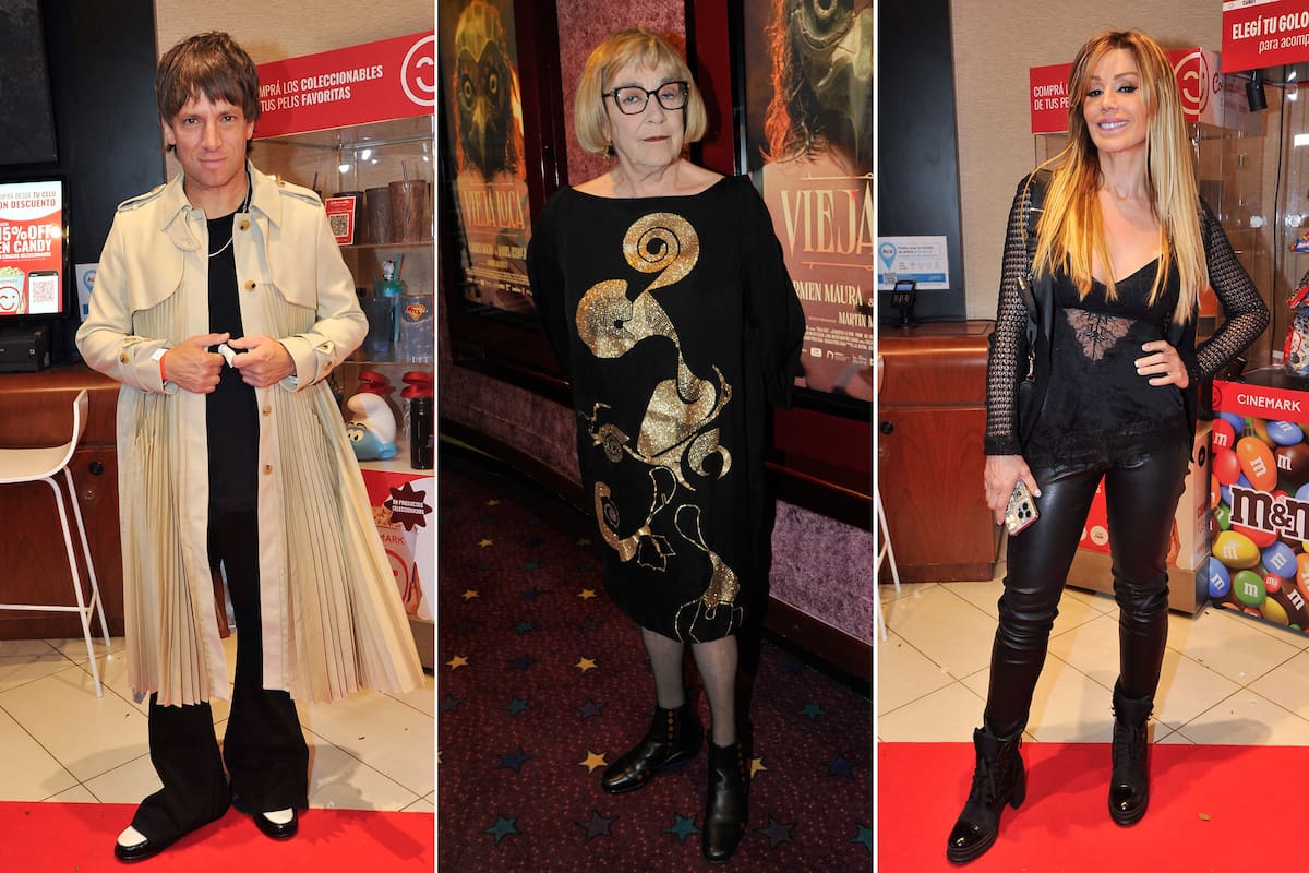 Joaquín Levinton optó por un original trench, Carmen Maura brilló con detalles dorados y Panam disfrutó de una noche de cine