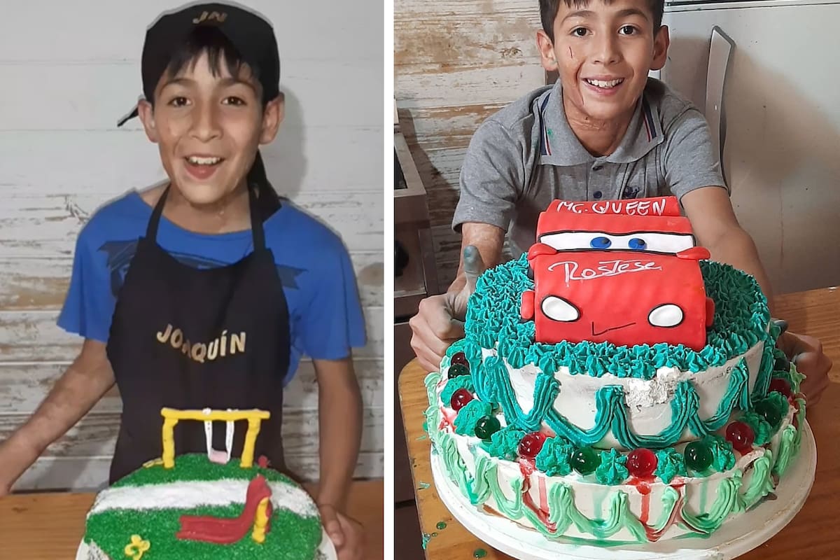 Joaquín tiene 10 años y a los seis descubrió, gracias a su abuelo, una vocación: la pastelería
