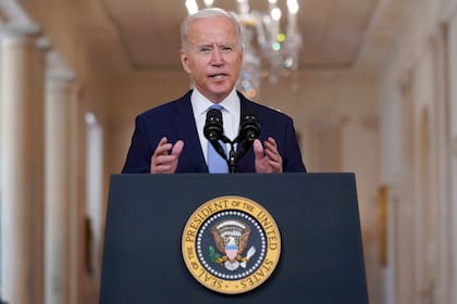Joe Biden, durante su discurso en la Casa Blanca