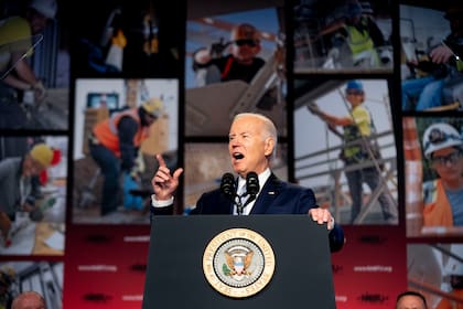 Joe Biden durante un discurso en el Washington Hilton