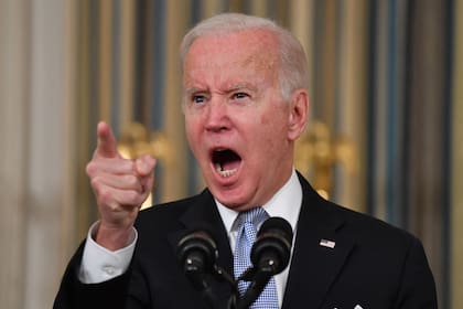 Joe Biden durante un discurso en la Casa Blanca