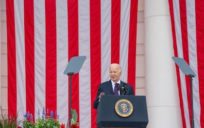 Joe Biden encabezó la ceremonia del Día de los Caídos de 2024 (Archivo)