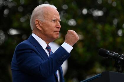 Joe Biden insistió durante su discurso en marcar la distancia entre este año y el anterior, en plena pandemia