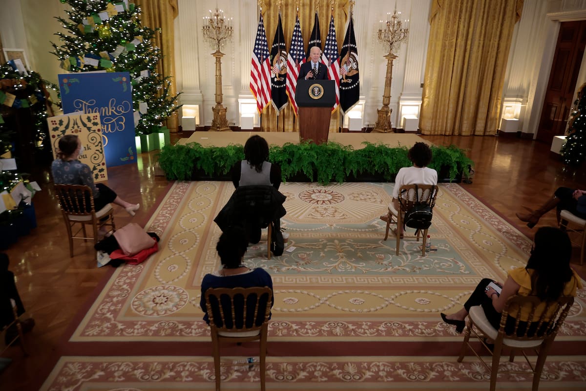 Joe Biden, presidente de Estados Unidos, en un discurso sobre el plan "Reconstruir mejor"