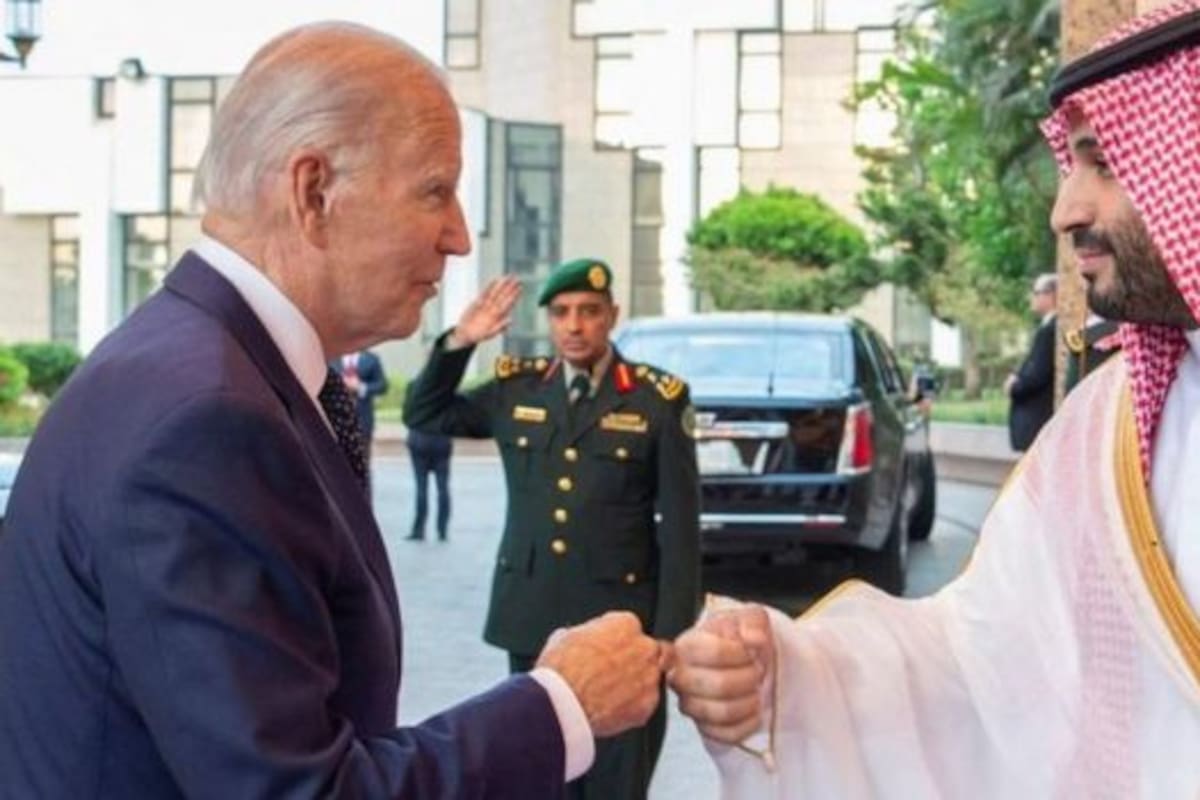 Joe Biden y el príncipe heredero Mohammed bin Salman.