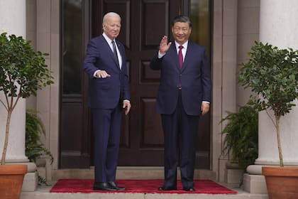Joe Biden y Xi Jinping, en Woodside, California. (Doug Mills/The New York Times via AP)