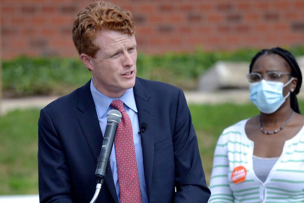 Joe Kennedy, durante un acto de campaña durante las primaria demócrata