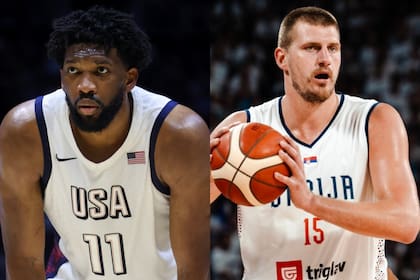 Joel Embiid y Nikola Jokic, es uno de los duelos que tendrá el partido Estados Unidos vs. Serbia