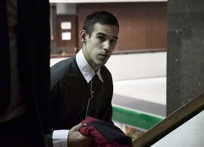 Joel Fernández, ayer, antes de ser condenado