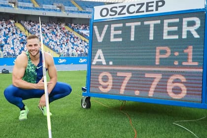 Johannes Vetter, el alemán que logró el segundo mejor lanzamiento de jabalina de la historia con 97,76 metros