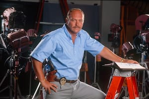 John Ashton en 1989, interpretando al sargento Taggart, su papel más conocido