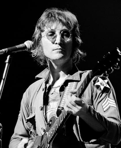 John Lennon durante una presentación en Nueva York, el 30 de agosto de 1972