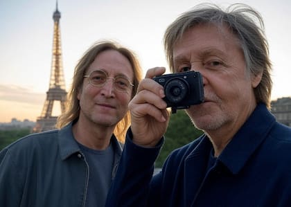 John Lennon y Paul McCartney, con el filtro de la IA