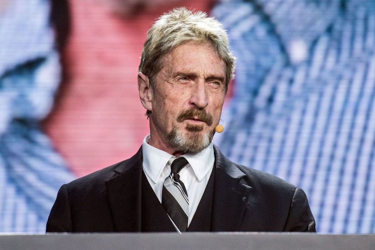 John McAfee, creador del antivirus del mismo nombre, en una conferencia en Pekín, China, en agosto de 2016