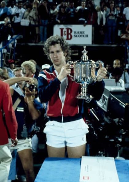 John McEnroe tras salir campeón en el US Open de 1979 (Foto: Getty Images)